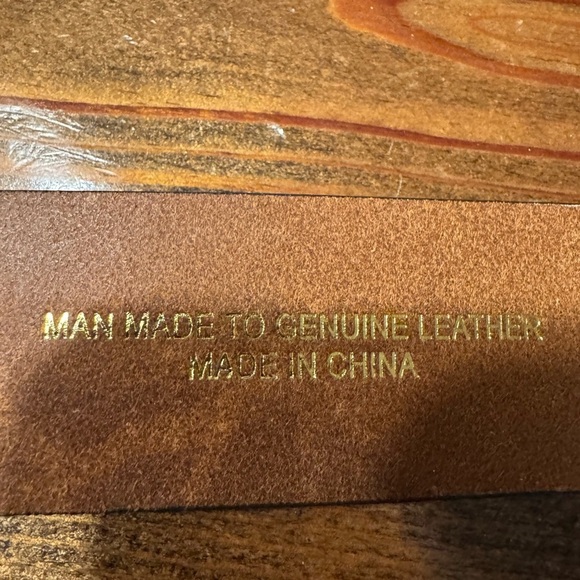 ARIAT BROWN LEATHER BELT WITH FAUX TURQUOISE SILVER BUCKLE  Size L NWOT - Picture 5 of 10